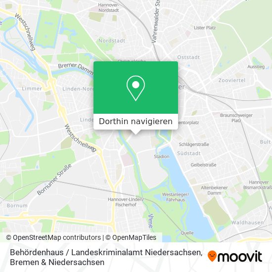 Behördenhaus / Landeskriminalamt Niedersachsen Karte