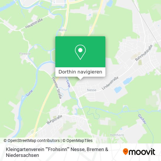 Kleingartenverein ""Frohsinn"" Nesse Karte