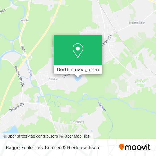 Baggerkuhle Ties Karte