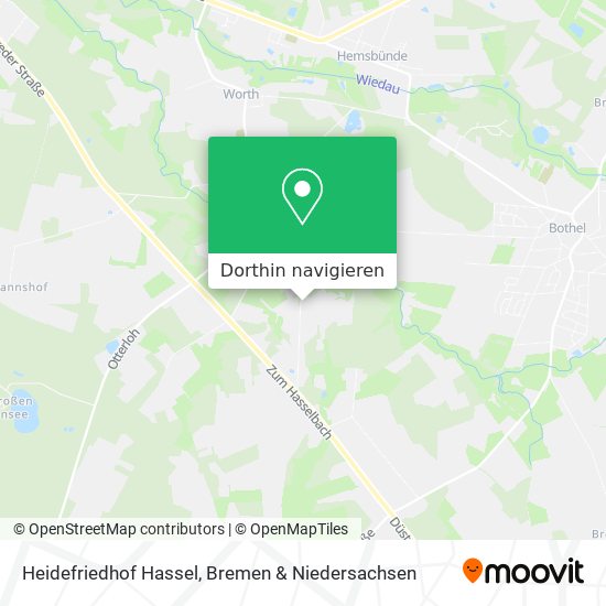 Heidefriedhof Hassel Karte