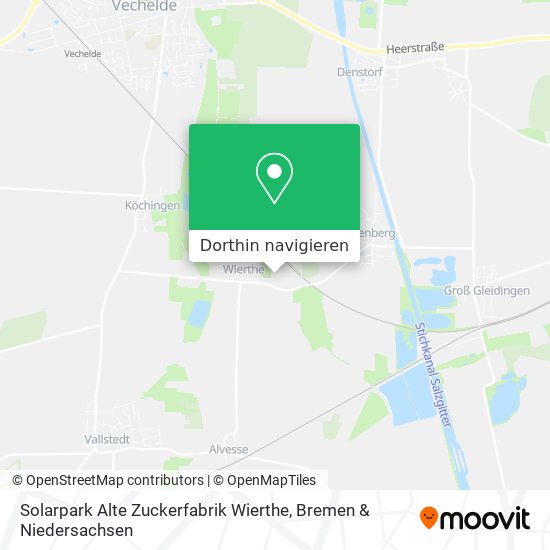 Solarpark Alte Zuckerfabrik Wierthe Karte