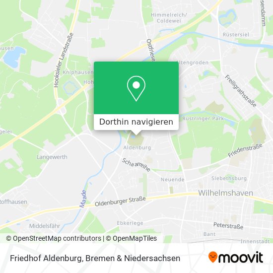 Friedhof Aldenburg Karte