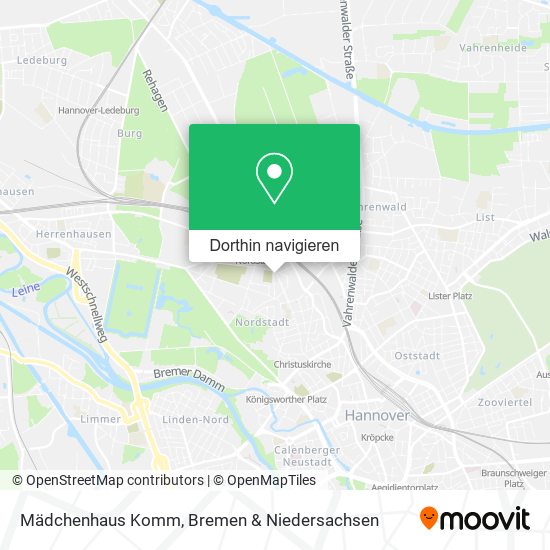 Mädchenhaus Komm Karte