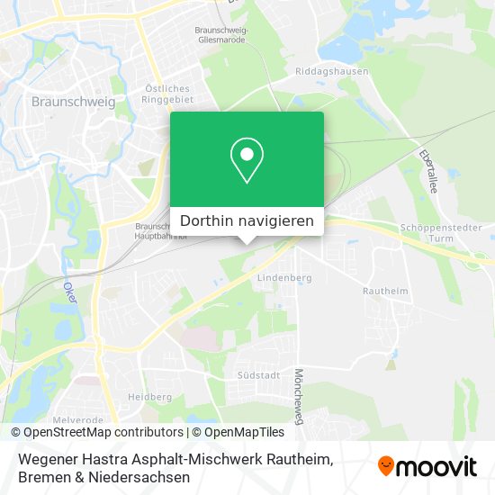 Wegener Hastra Asphalt-Mischwerk Rautheim Karte