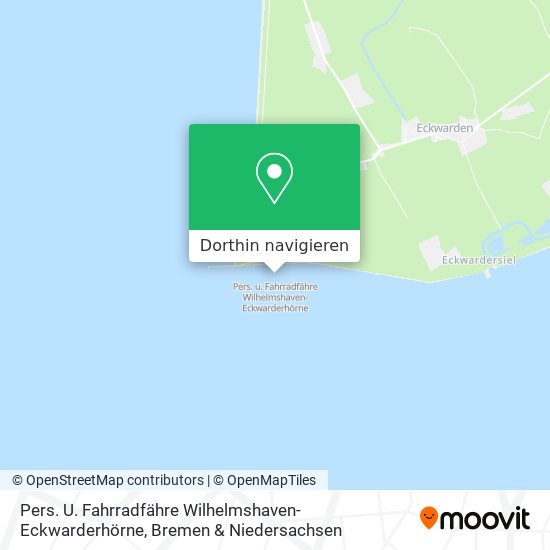 Pers. U. Fahrradfähre Wilhelmshaven-Eckwarderhörne Karte