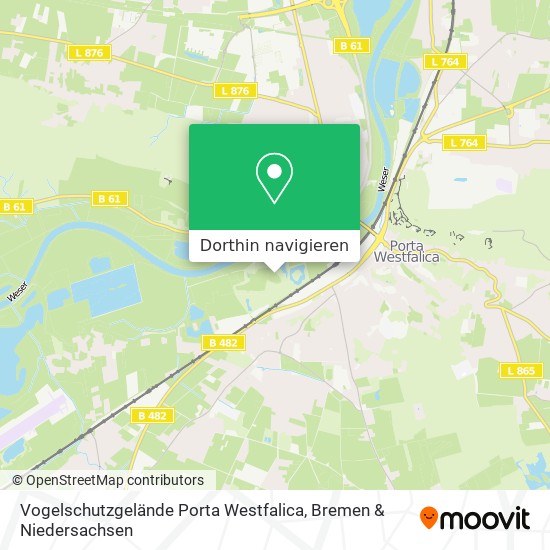 Vogelschutzgelände Porta Westfalica Karte