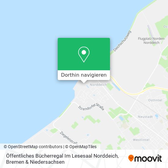 Öffentliches Bücherregal Im Lesesaal Norddeich Karte