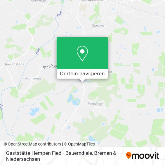 Gaststätte Hempen Fied - Bauerndiele Karte