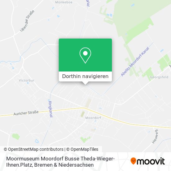 Moormuseum Moordorf Busse Theda-Wieger-Ihnen.Platz Karte