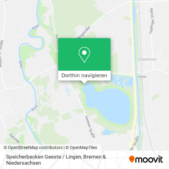 Speicherbecken Geeste / Lingen Karte