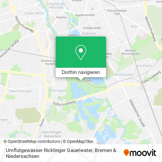 Umflutgewässer Ricklinger Gauetwater Karte
