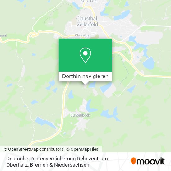 Deutsche Rentenversicherung Rehazentrum Oberharz Karte