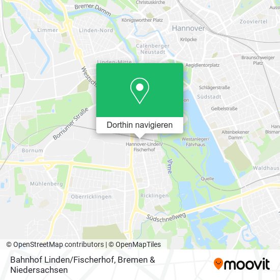 Bahnhof Linden/Fischerhof Karte