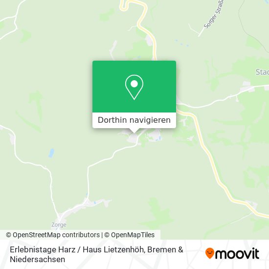 Erlebnistage Harz / Haus Lietzenhöh Karte