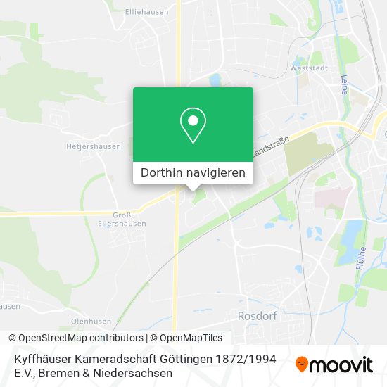 Kyffhäuser Kameradschaft Göttingen 1872 / 1994 E.V. Karte