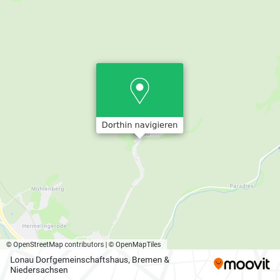 Lonau Dorfgemeinschaftshaus Karte