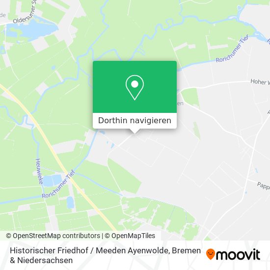 Historischer Friedhof / Meeden Ayenwolde Karte