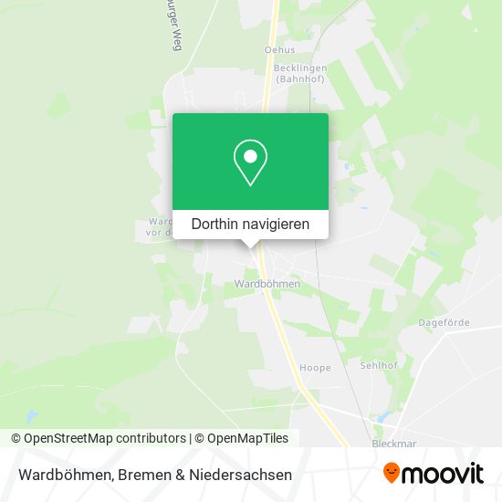 Wardböhmen Karte