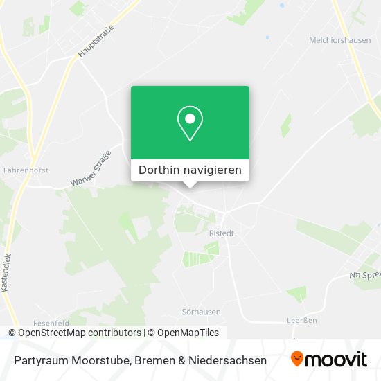 Partyraum Moorstube Karte