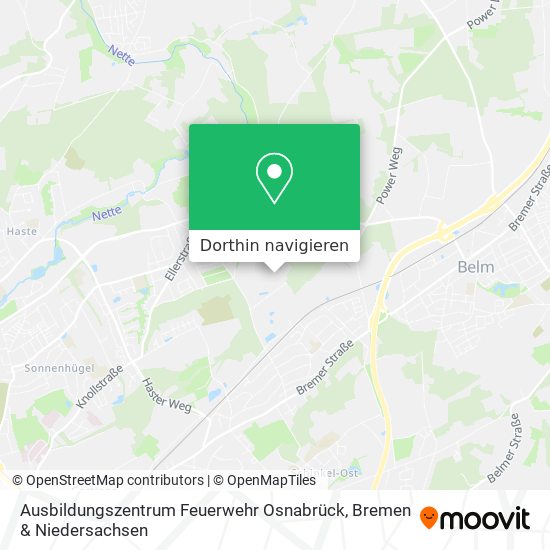 Ausbildungszentrum Feuerwehr Osnabrück Karte
