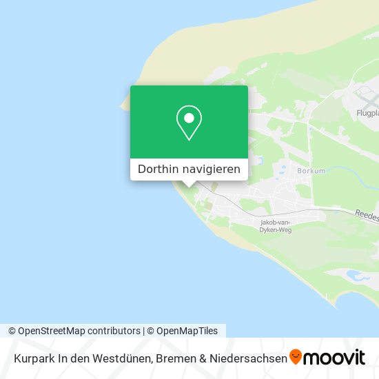 Kurpark In den Westdünen Karte