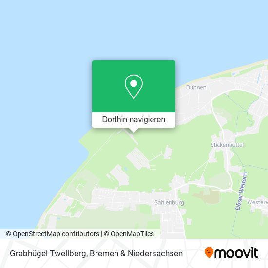 Grabhügel Twellberg Karte