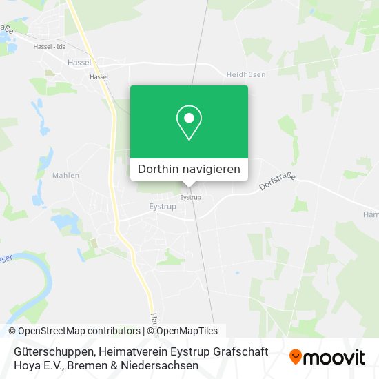 Güterschuppen, Heimatverein Eystrup Grafschaft Hoya E.V. Karte