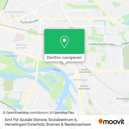 Amt Für Soziale Dienste, Sozialzentrum 6, Hemelingen / Osterholz Karte