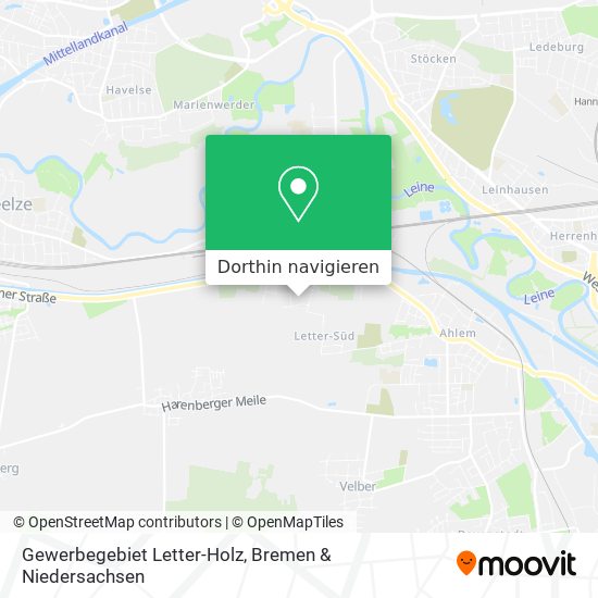 Gewerbegebiet Letter-Holz Karte