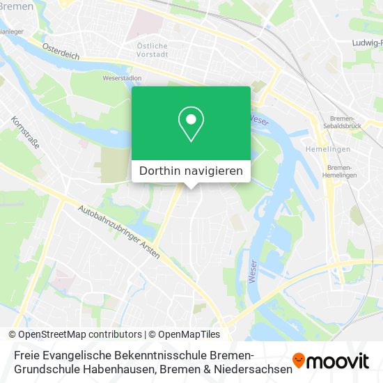 Freie Evangelische Bekenntnisschule Bremen-Grundschule Habenhausen Karte