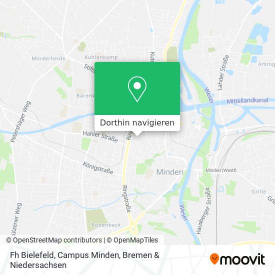 Fh Bielefeld, Campus Minden Karte