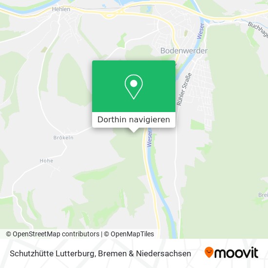 Schutzhütte Lutterburg Karte
