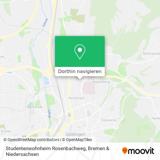 Studentenwohnheim Rosenbachweg Karte