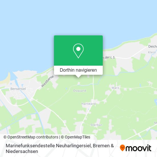 Marinefunksendestelle Neuharlingersiel Karte
