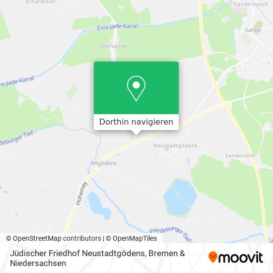 Jüdischer Friedhof Neustadtgödens Karte