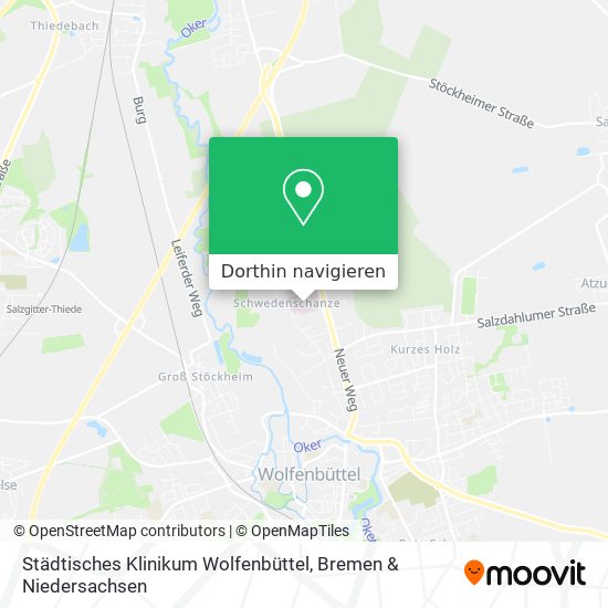 Städtisches Klinikum Wolfenbüttel Karte