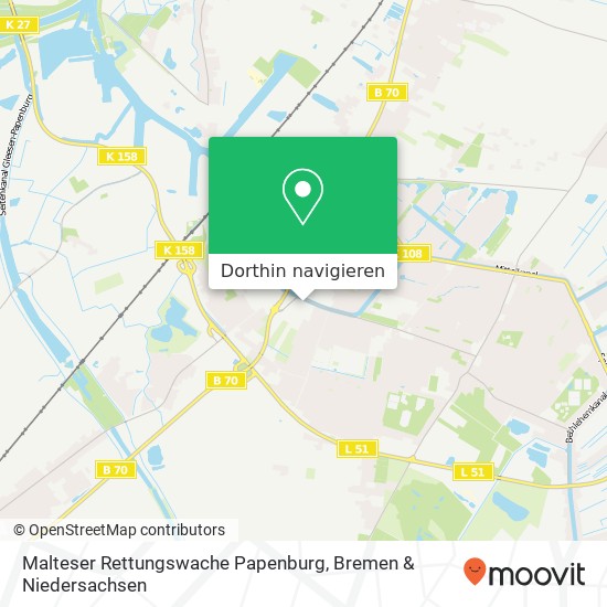 Malteser Rettungswache Papenburg Karte