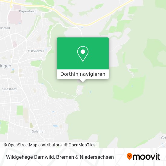 Wildgehege Damwild Karte