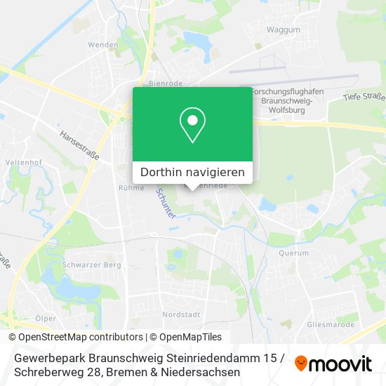 Gewerbepark Braunschweig Steinriedendamm 15 / Schreberweg 28 Karte