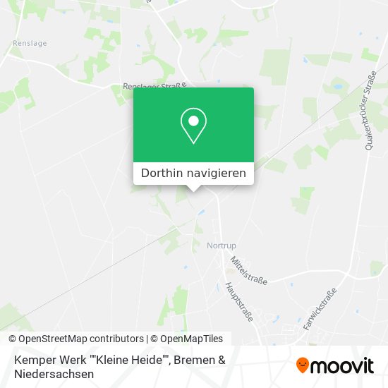 Kemper Werk ""Kleine Heide"" Karte
