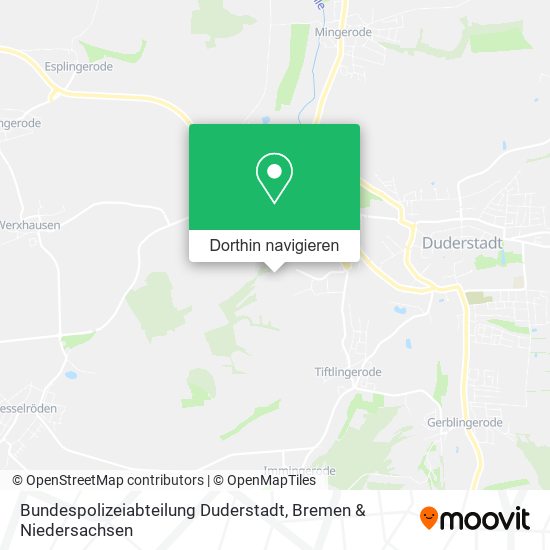 Bundespolizeiabteilung Duderstadt Karte