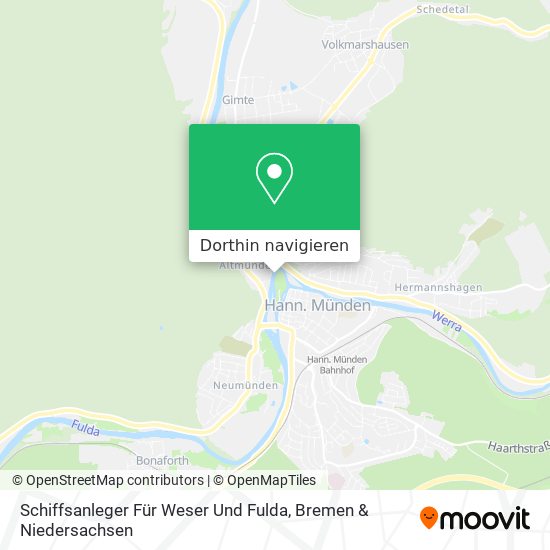 Schiffsanleger Für Weser Und Fulda Karte