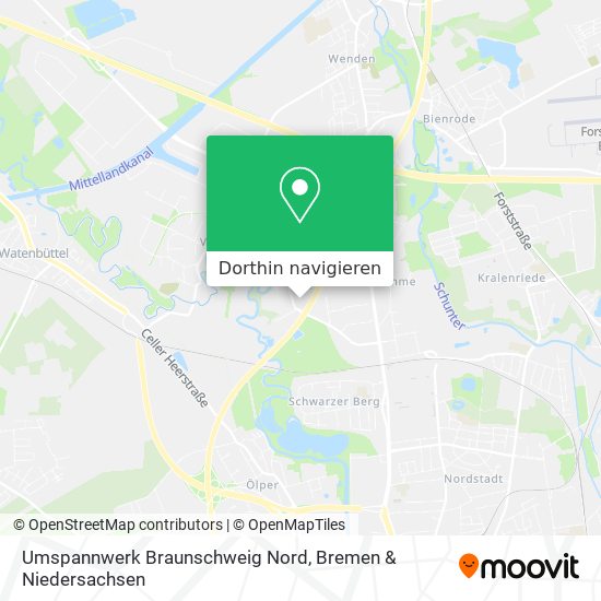 Umspannwerk Braunschweig Nord Karte