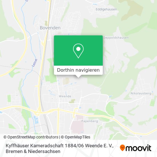 Kyffhäuser Kameradschaft 1884 / 06 Weende E. V. Karte