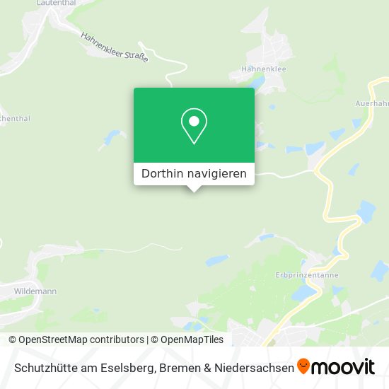 Schutzhütte am Eselsberg Karte