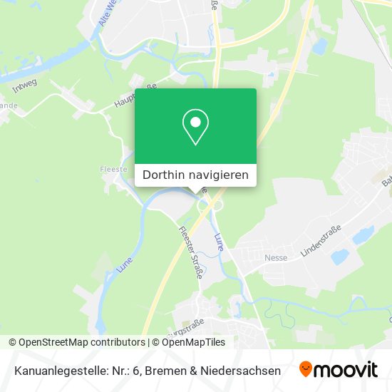 Kanuanlegestelle: Nr.: 6 Karte