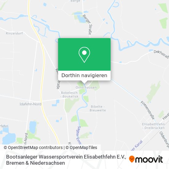 Bootsanleger Wassersportverein Elisabethfehn E.V. Karte