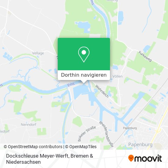 Dockschleuse Meyer-Werft Karte