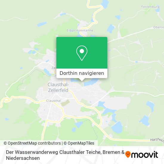 Der Wasserwanderweg Clausthaler Teiche Karte