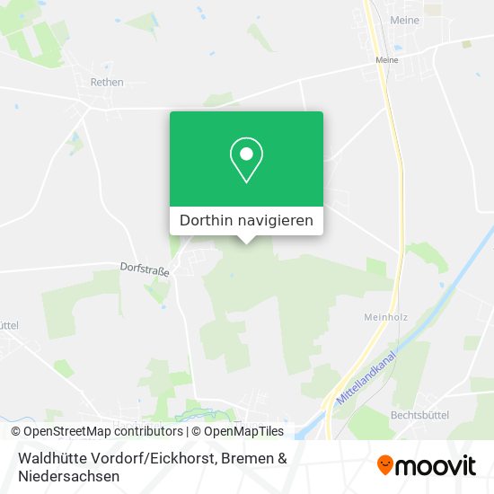 Waldhütte Vordorf/Eickhorst Karte